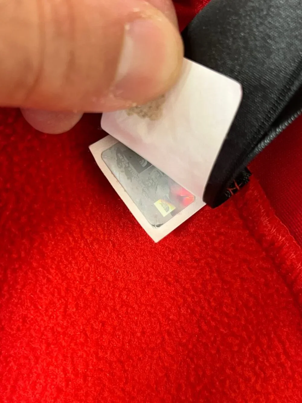 TNF The North Face Denali 2 fleece jacket men's medium red black